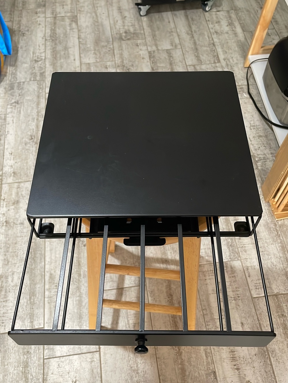 Black Keurig Stand with Sliding Drawer for K-cups